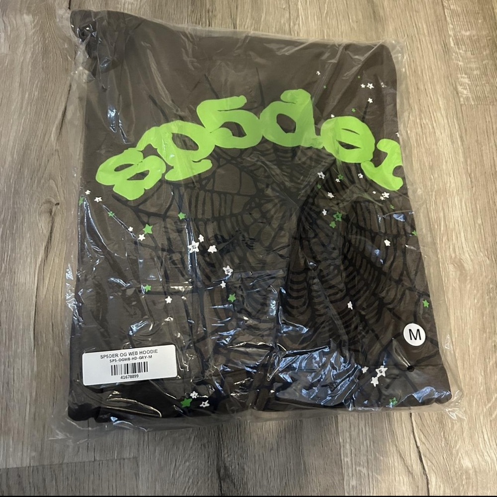 Spider Black Hoodie with Green Accents